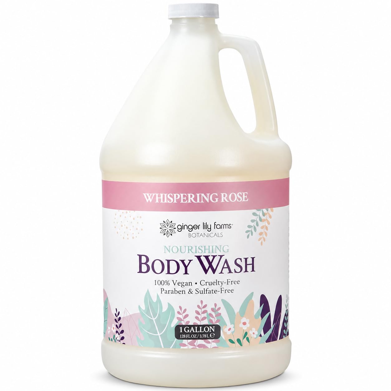 Ginger Lily Farms 1 gal Nourishing Body Wash, Citrus Blend Scent | for Hands, Body & Hair, Moisturizing Wash, Salon Wash, Spa Cleanser, Salon & Spa Essentials, Manicure & Pedicure Supplies