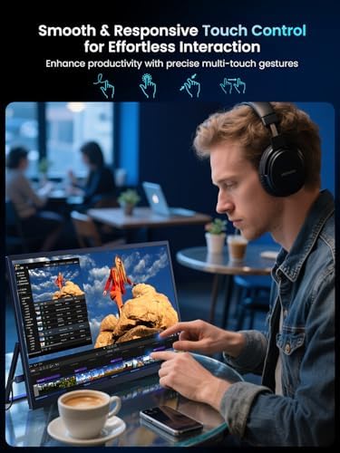 UPERFECT 18.5" 120Hz Portable Monitor, 125% sRGB Large Gaming Monitor