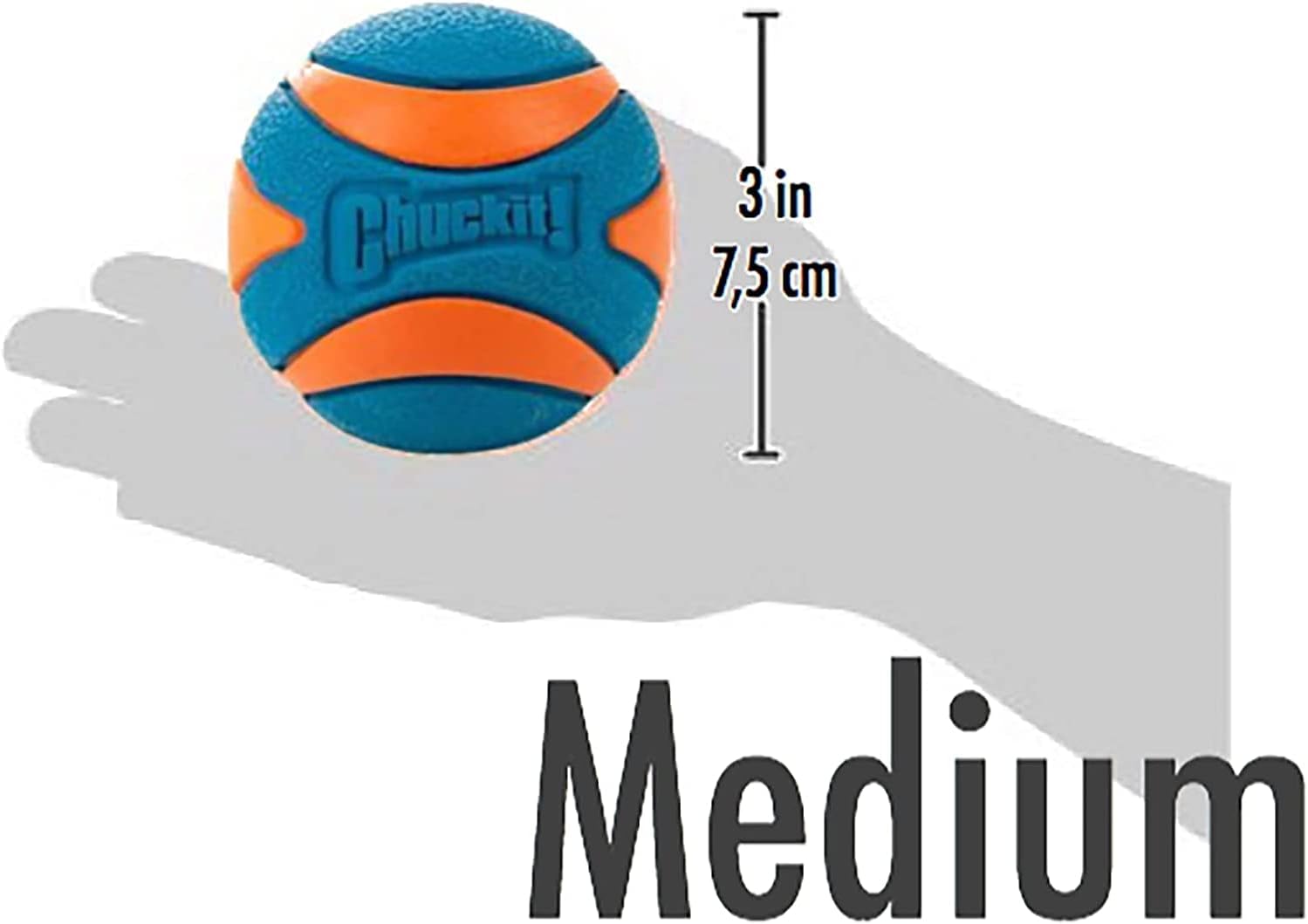 Chuckit Ultra Squeaker Ball Dog Toy Medium (2.5" Diameter) (6 Pack)
