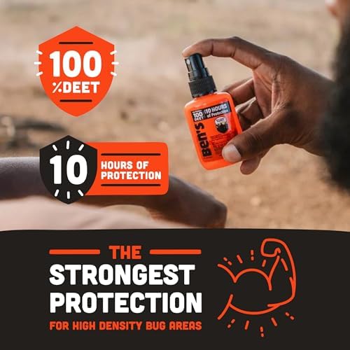 Ben's 100 DEET Tick & Insect Repellent Pump Spray, 3.4 fl oz, 2 Pack | Maximum Strength 100% DEET Formula Offers 10 Hours of Protection with No Alcohol or Other Additives for Adults & Children