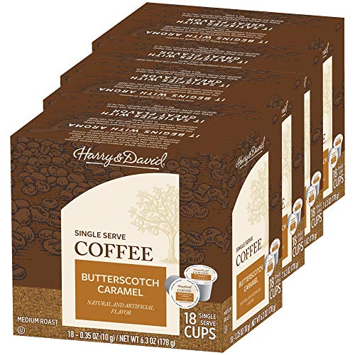Harry & David Coffee in Single Serve Cups Compatible with Keurig K-Cup Brewers 72 Count (Butterscotch Caramel)