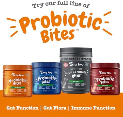 Zesty Paws Chew No Poo Bites for Dogs - Coprophagia Relief - Stool Eating Deterrent Soft Chews for Dogs - Gut