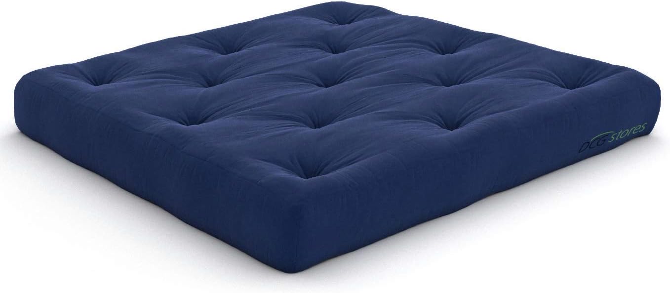 Nirvana Futons Extra Thick Premium 10-Inch Twin XL Futon Mattress, Khaki Twill - Made in USA