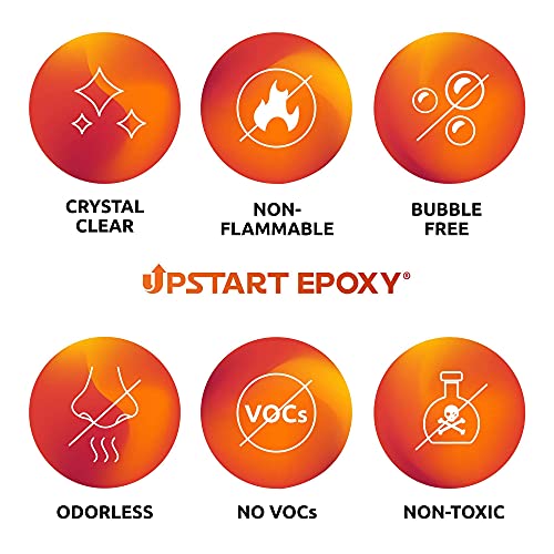 Upstart Epoxy Table Top Epoxy Resin Kit 1 Gallon, Crystal Clear Resin