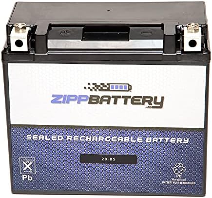 ZIPPBATTERY YTX20-BS Maintenance-Free 12V 19Ah Battery Replacement for ATV, Motorcycle, Jet Skis, Scooter, UTV, and More - Nut and Bolt (T3) Terminal