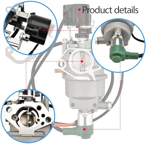 Carburetor Compatible with Harbor Freight Predator 9500W Quiet Inverter Generator Replace 57080 59188 with Air Intake Gaskets