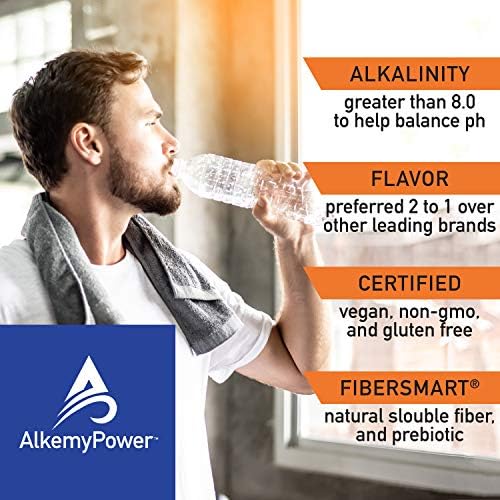 AlkemyPower™ Hydration Electrolyte Powder, No Sugars, Salts, Carbs, Flavors or Calories, 100% Natural, Convenient Stick Pack, 6 Count