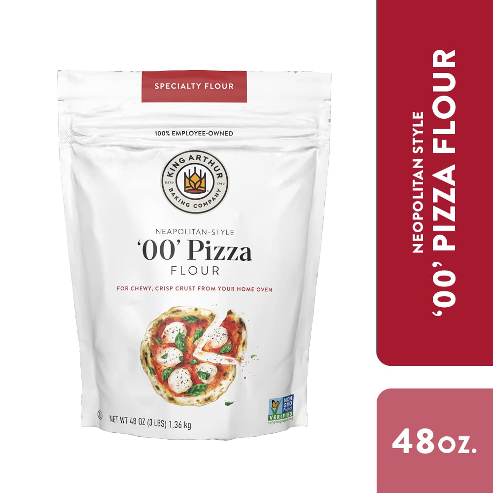 King Arthur 00 Pizza Flour, Non-GMO Project Verified, 100% American Grown Wheat, 3 lb Bag
