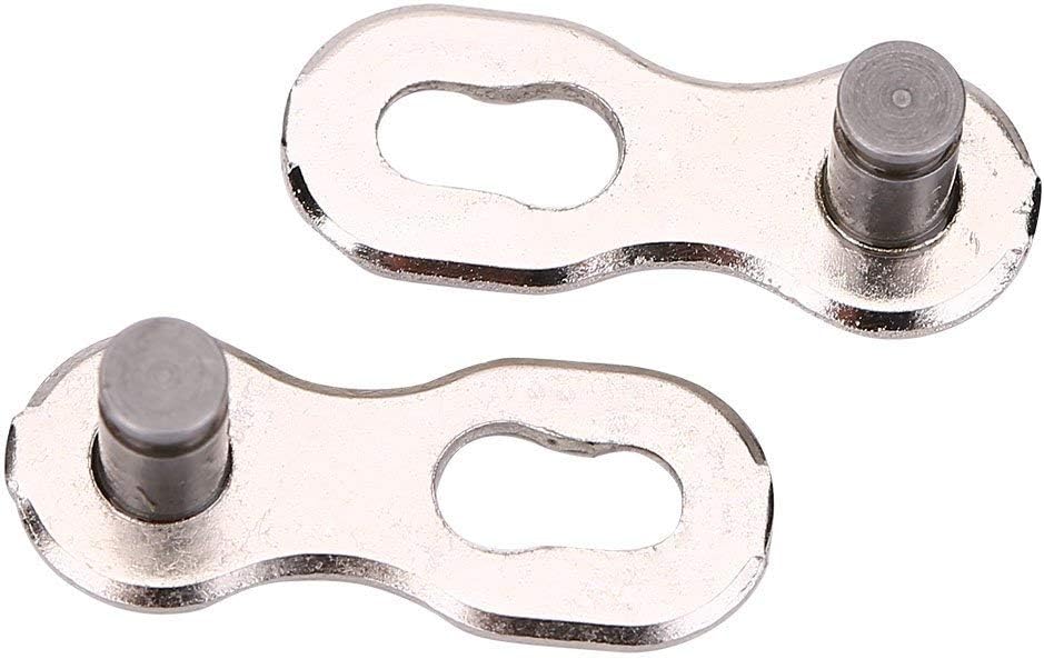 10 Pairs 20pcs Bicycle Missing Link for 6-7-8 Speed Chain, QKURT Professional Reusable Bicycle Chain Link Connector, Steel Bike Chain Link