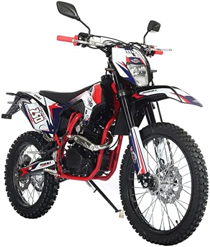 X-PRO Titan DLX 250cc Gas Dirt Bike Pit Bike Adult Bike,Big 21"/18" Wheels, Zongshen Engine! (Green)