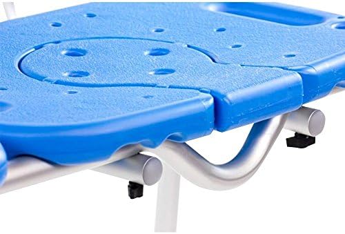 Tub Transfer Bench for Bathtub, All-Access Bath Bench with Cutout Seat | Slide Safely In & Out of the Tub - Blue, adjustable height, aluminum frame, cutout seat, extra-wide seat, cutout U-shape