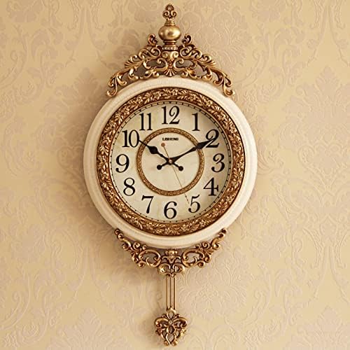 SHISEDECO 29.5" Large Vintage Antique Grandfather Pendulum Wall Clock, Blue