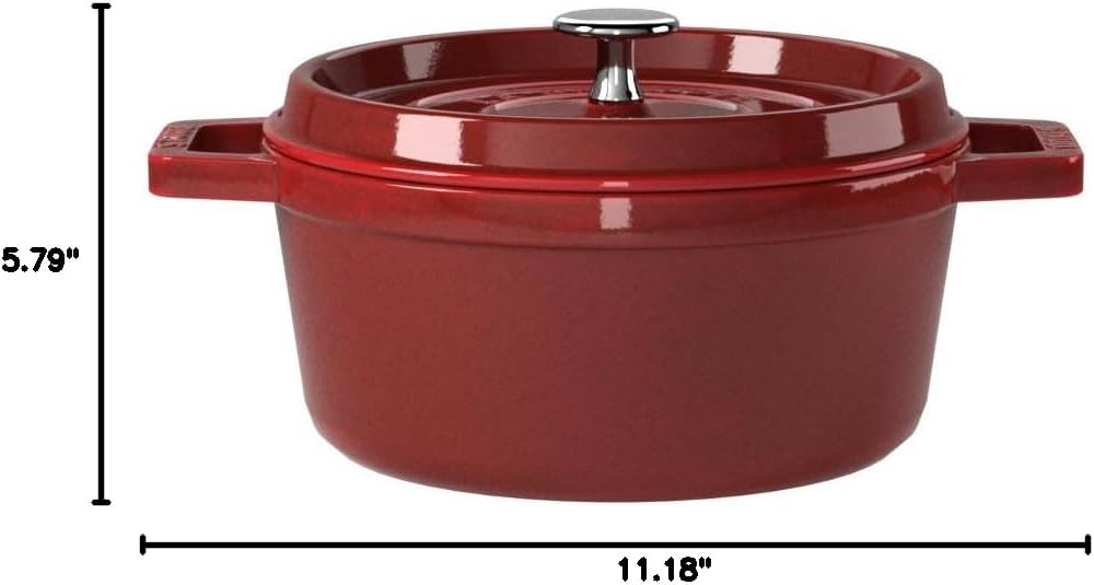 Staub Round Cocotte - 5.5Qt - Grenadine