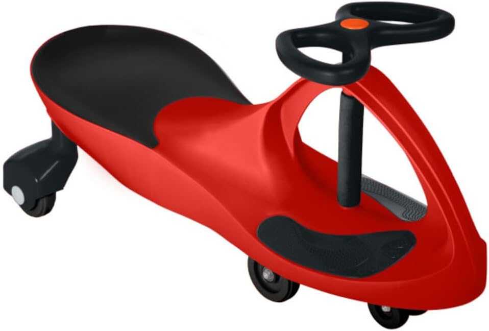 Wiggle Car Ride On Toy - No Batteries, Gears or Pedals - Twist, Swivel, Go - Outdoor Ride Ons for Kids 3 Years and Up by Lil' Rider (Hot Pink and Black)