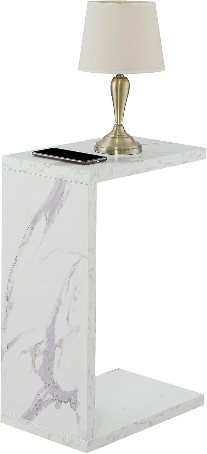 Convenience Concepts Northfield Admiral C Shaped End Table 18" - Contemporary Modern C Shaped Side Table