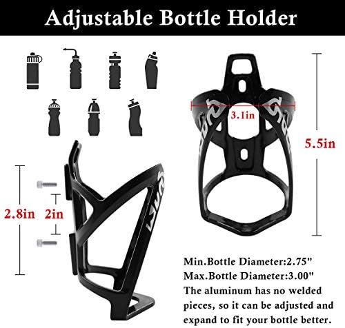 2-Pack Bike Water Bottle Cage Bicycle Water Bottle Holder Lightweight & Strong Bicyle Mount for Road & Mountain Bikes with Screws Spanner