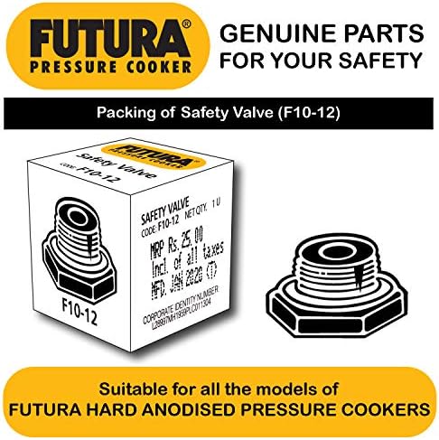Hawkins Plastic Futura Rubber Gasket For 3L Pressure Cooker And Safety Valve (Black), 3 Liter