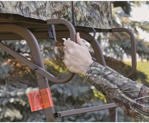Guide Gear 6 Foot Tripod Hunting Tower Blind, 2-Man Stand Elevated, Hunting Gear Equipment Accessories, 4 by 4