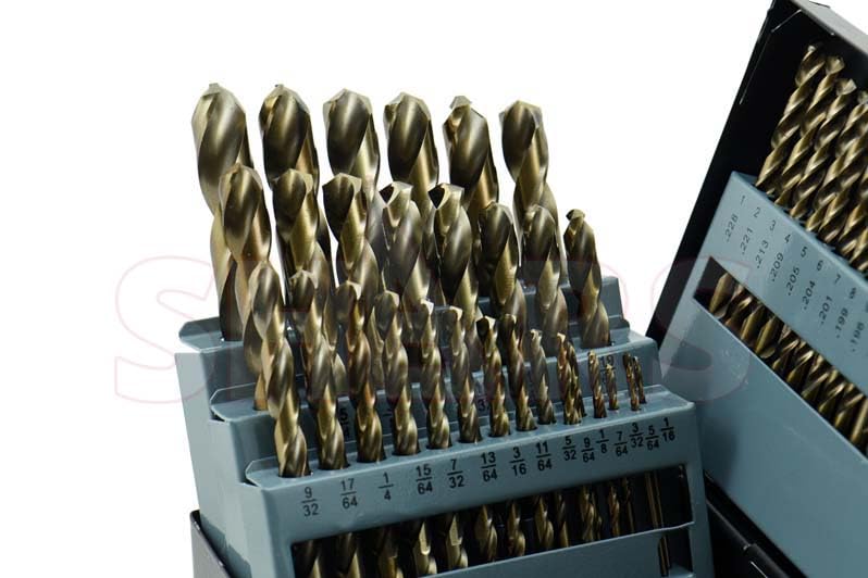 Shars 1/16-1/2", A-Z, #1-#60 M35 Cobalt Jobber Drill Set (115 PCS) 404-2203C L