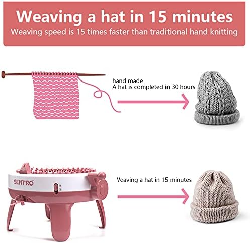 SENTRO 40 Needles Knitting Machine, All-in-One Knitting Loom Machine