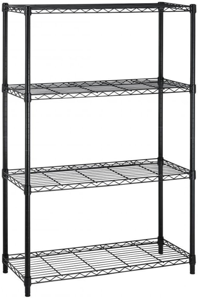PayLessHere | 6-Tier Wire Shelf with Wheels | 45"x18"x82" | Black