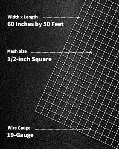 Hardware Cloth 1/2'' Chicken Wire Fencing 48'' x 100' 19-Gauge