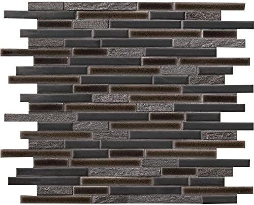 Titan Interlocking 12 in. x 12 in. x 8 mm Porcelain Stone Mesh Mounted Mosaic Tile