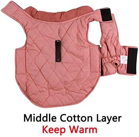 Vecomfy Reversible Dog Coat for Small Dogs with 2 Leash Openings