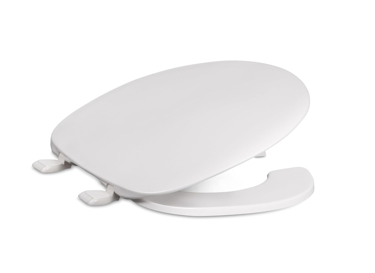 Centoco Toilet Seat Elongated, Residential, Top Mount Plastic Hinge, Black | Plastic, Closed Front, Cover, Made in the USA, 600-407