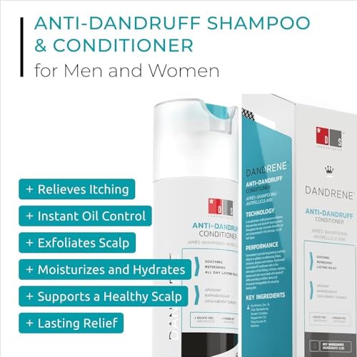 DS Labs Dandrene Anti-Dandruff Shampoo & Conditioner Kit, 205 mL | Complete scalp care system with Nanosome Technology & aloe vera to cleanse