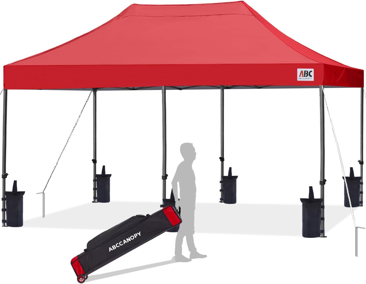 ABCCANOPY Patio Pop Up Canopy Tent 10x10 Commercial-Series (Black)