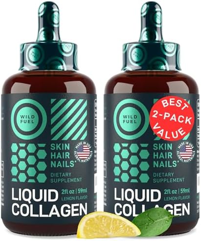Liquid Collagen for Women and Men - 30, 000mcg Hydrolyzed Collagen Peptides Liquid with Biotin Vitamins for Hair, Skin