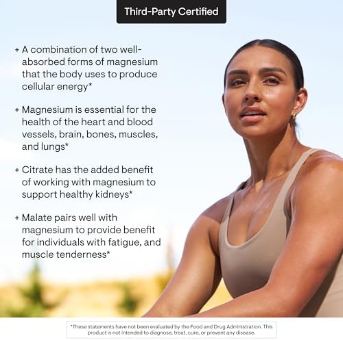 THORNE Magnesium CitraMate, Magnesium Citrate & Malate, 90 Capsules | Supports Heart Health, Skeletal Muscles, Cardiac & Lung Function, Bone Density