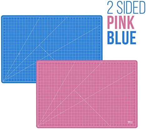 U.S. Art Supply 24" x 36" Self-Healing Cutting Mat 5-Ply - Double-Sided White/Blue Craft Mat, Non-Slip Cutting Mats for Crafts, Sewing, Quilting, Scrapbooking | Double-Sided White/Blue Craft Mat, Non-Slip Cutting Mats for Crafts, Sewing, Quilting, Scrapb…