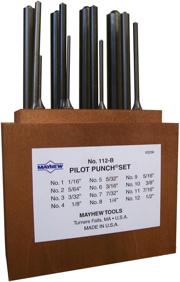 Mayhew Pro 62250 Pilot Punch Kit, 6-Piece