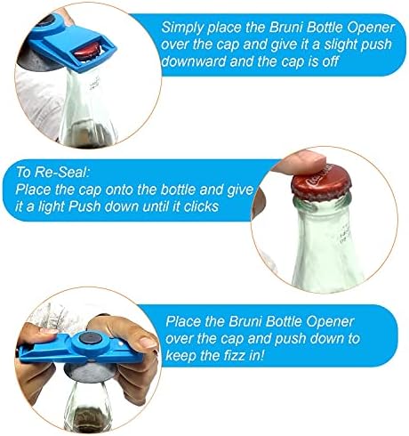 Bruni Multifunction Bottle Opener – Medicine Safety Cap Can Bottle Opener Easy to Use for Children, Weak Hands