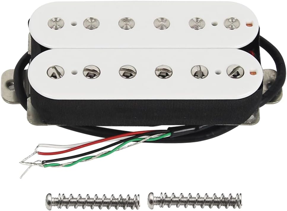 FLEOR Alnico 5 Guitar Pickup Double Coil Humbucker Pickups Neck and Bridge Set Black