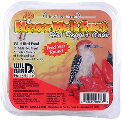 BestNest Set of 24 Pine Tree Never Melt Hot Pepper Suet Cakes, 12 oz. Each