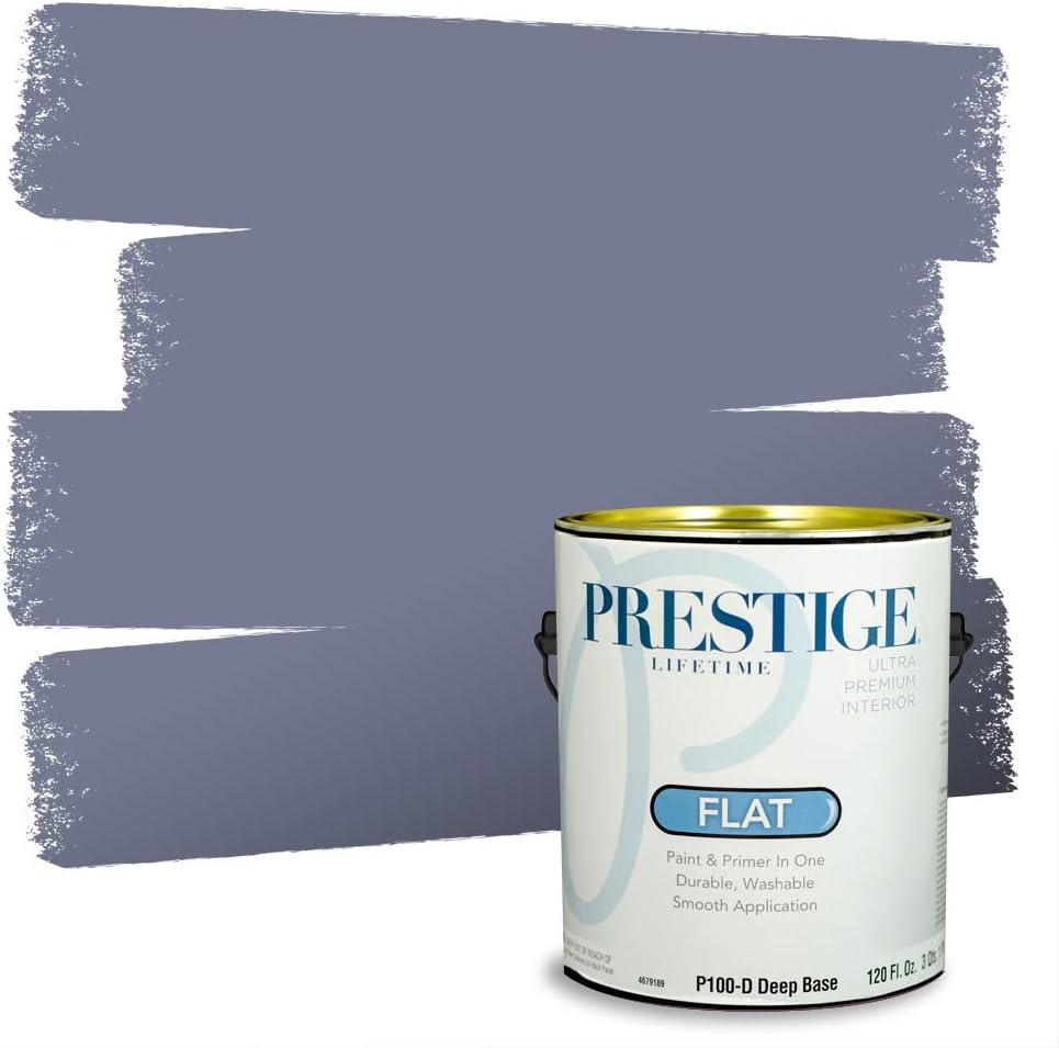 PRESTIGE Paints Exterior Paint and Primer In One, 1-Gallon, Satin, Comparable Match of Sherwin Williams* Blue Nile*