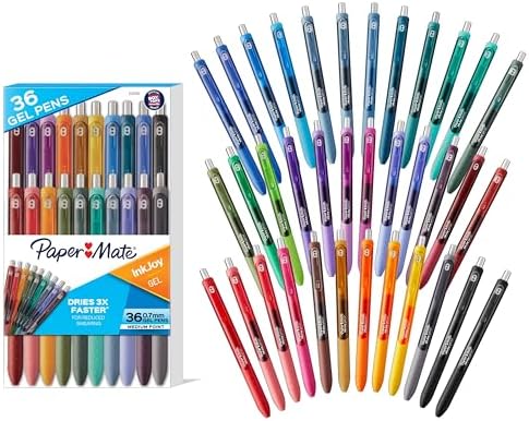 Paper Mate InkJoy Gel Pens, Assorted, Medium Point (0.7mm), 14 Count - Smooth Writing, Back to School, Teacher Supplies, Journaling, Note-Taking, Doodling