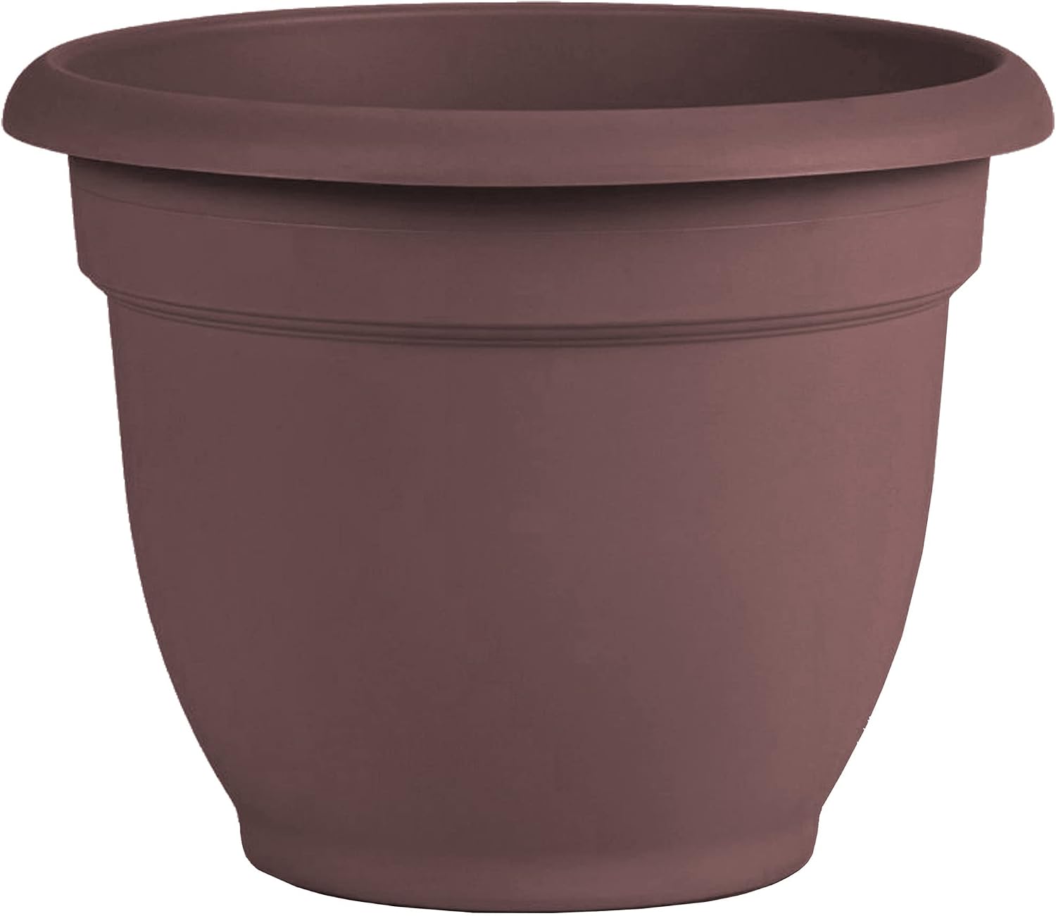Bloem Ariana Pot Planter: 16" - Black - Durable Resin Pot, for Indoor and Outdoor Use, Gardening, Self Watering Disk Included, 6 Gallon Capacity