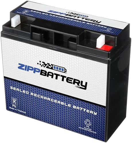 ZIPPBATTERY 12V 20Ah SLA Battery – T3 Nut & Bolt Terminal Power for Alarms, Scooters, Emergency Lights, Toys