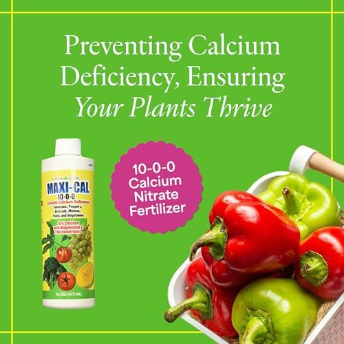Grow More Maxi-Cal (10-0-0) - 16oz of USA-Made Calcium Nitrate Fertilizer - Provides Nitrogen & Liquid Calcium for Plants, Fruits