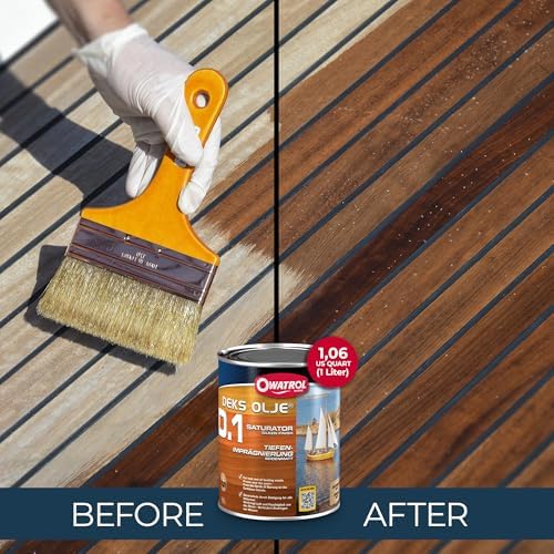 Owatrol D1 Penetrating Wood Oil for Exterior - Teak Oil for Outdoor Furniture - Deep Protection, Restores Natural Oils, Clear Matte Finish, Wood Stain