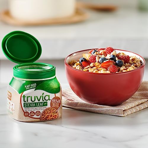 Truvia, Sweetener Natural Calorie Free, 9.8 Ounce | Spoonable jar; 3/4 tsp = 2 tsp sugar; stevia leaf, erythritol; non-GMO, gluten-free, kosher; diabetic & keto
