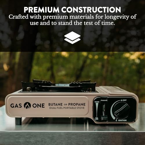 Gas One GS-3400P Propane or Butane Stove Dual Fuel Stove Portable Camping Stove - Patented - with Carrying Case Great for Emergency Preparedness Kit