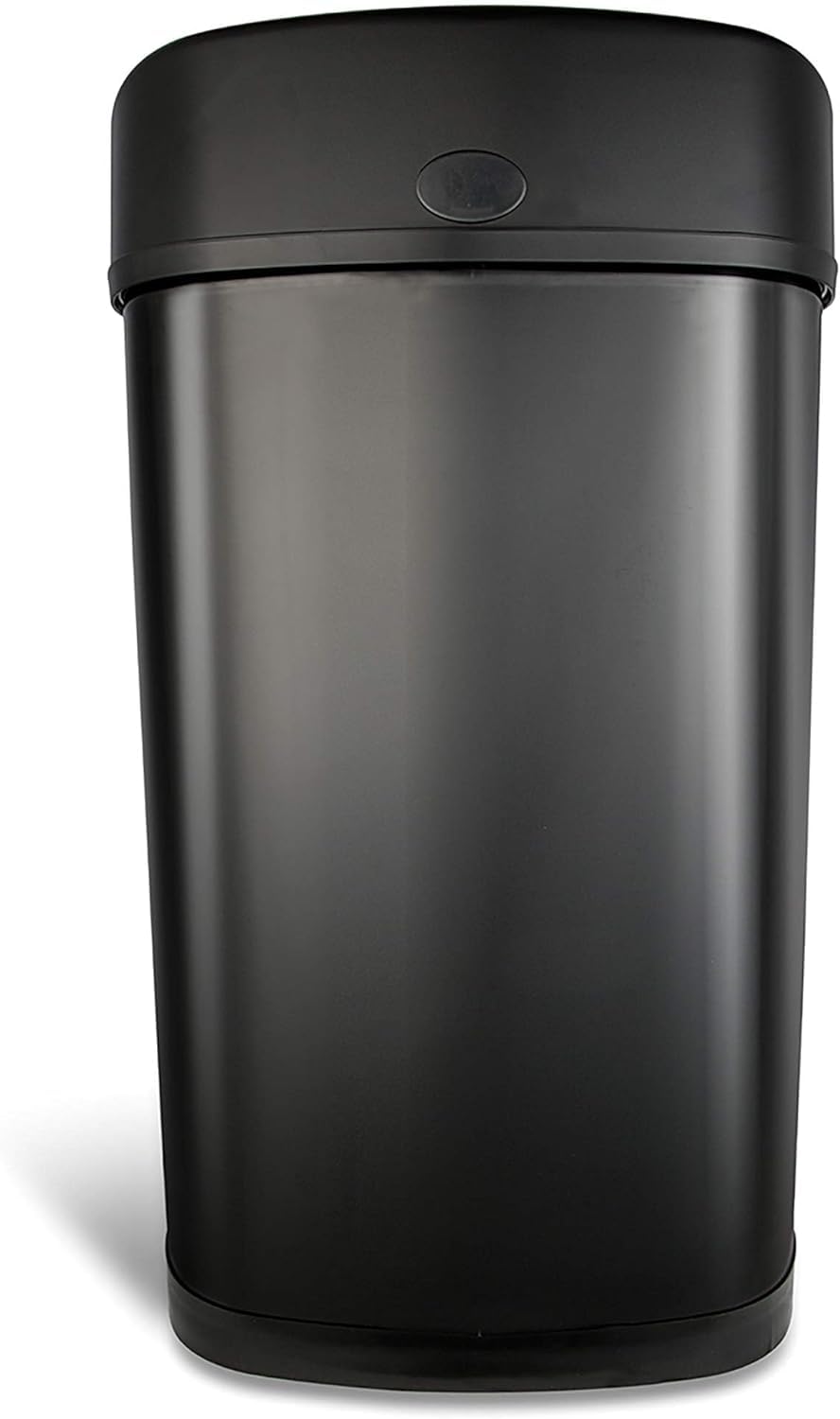 NINESTARS DZT-50-9BK The Original Automatic Motion Sensor Trash Can, 13.2 Gal. / 50 L., Black