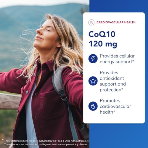 Pure Encapsulations CoQ10 120 mg - Coenzyme Q10 Supplement for Heart Health, Energy, Antioxidants, Brain & Memory Health - Cellular Health, Cognition & Cardiovascular Support* - 120 Capsules | Coenzyme Q10 Supplement for Heart Health, Energy, Antioxidant…