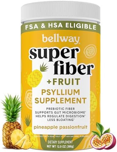 Bellway Super Fiber + Fruit, Organic Psyllium Husk Powder, Sugar-Free