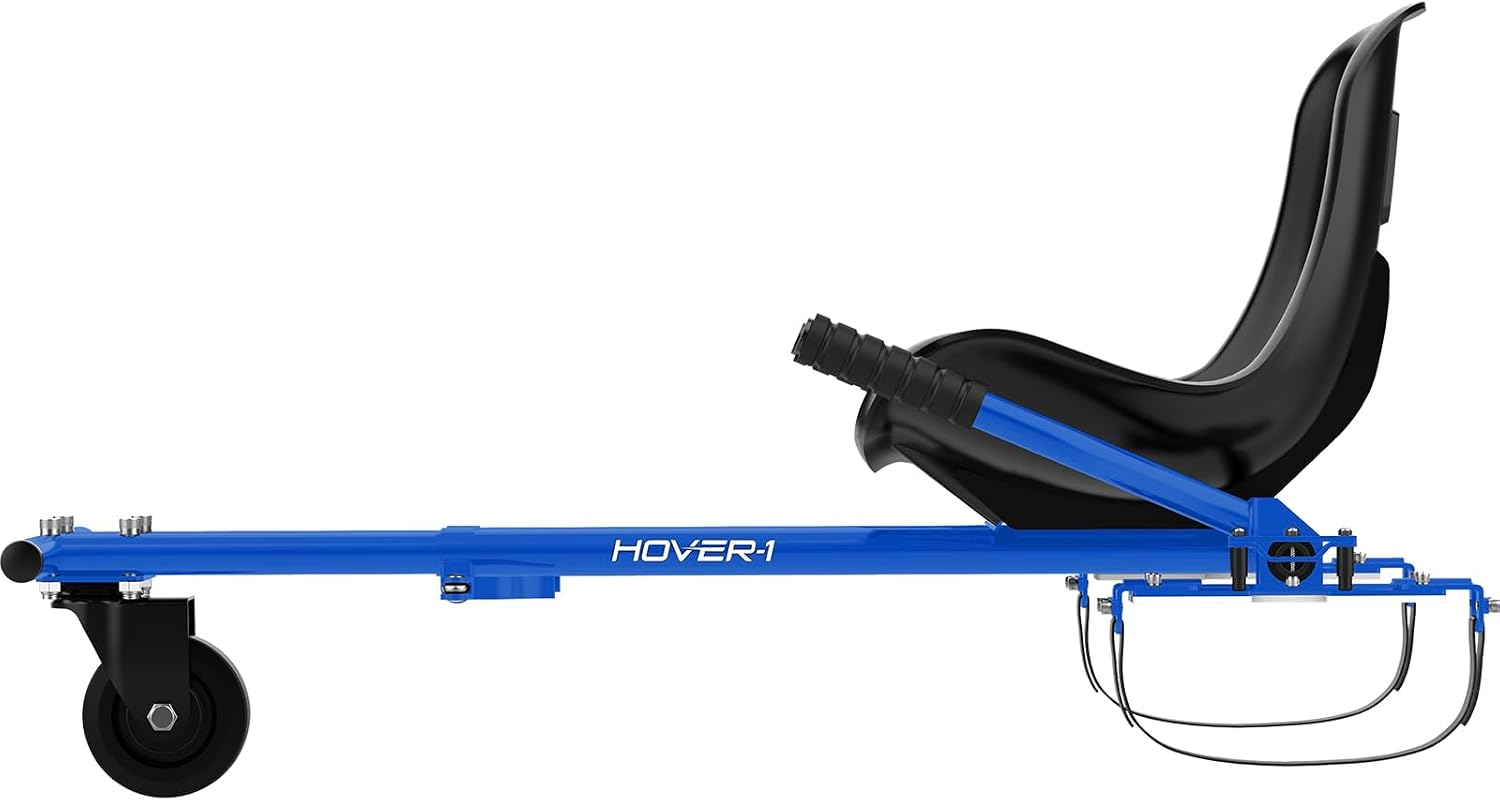 Hover-1 Buggy Hoverboard Attachment - Compatible with Most 6.5" & 8" Electric Hoverboards, Hand-Operated Rear Wheel Control, Adjustable Frame & Straps